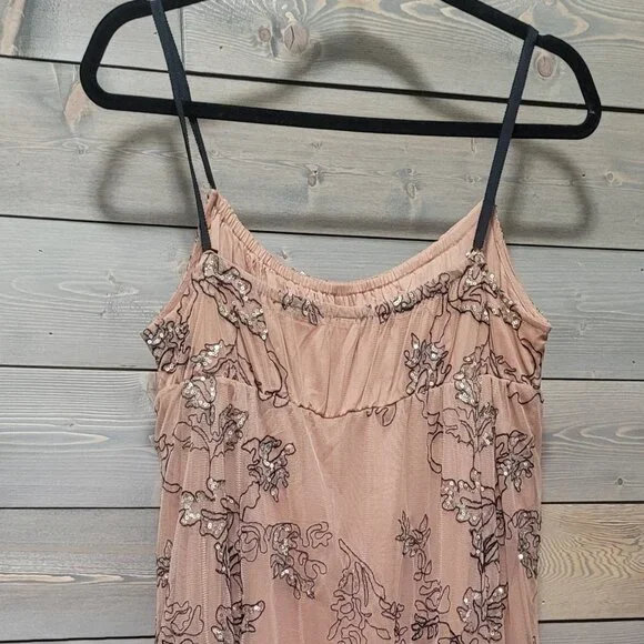 Anthropologie Dress Size Small Long Maeve Pink and Black - Picture 3 of 12